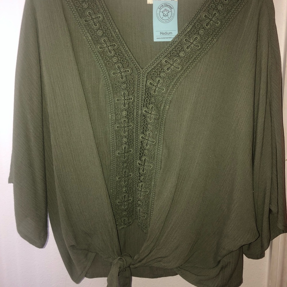 Cute front tie top